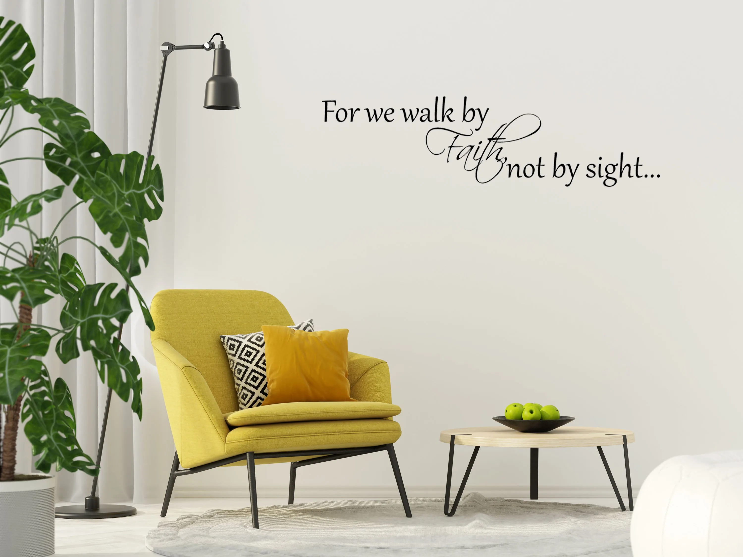 2 Corinthians 5:7 For We Walk By Faith Not By Sight Scripture Wall Decal