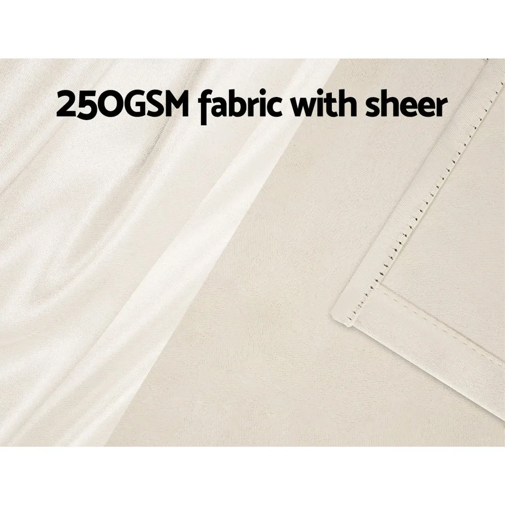 2X 132x242cm | Blockout Sheer Curtains | Beige