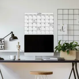 Basics Dry Erase Calendar Peel and Stick Giant Wall Decal