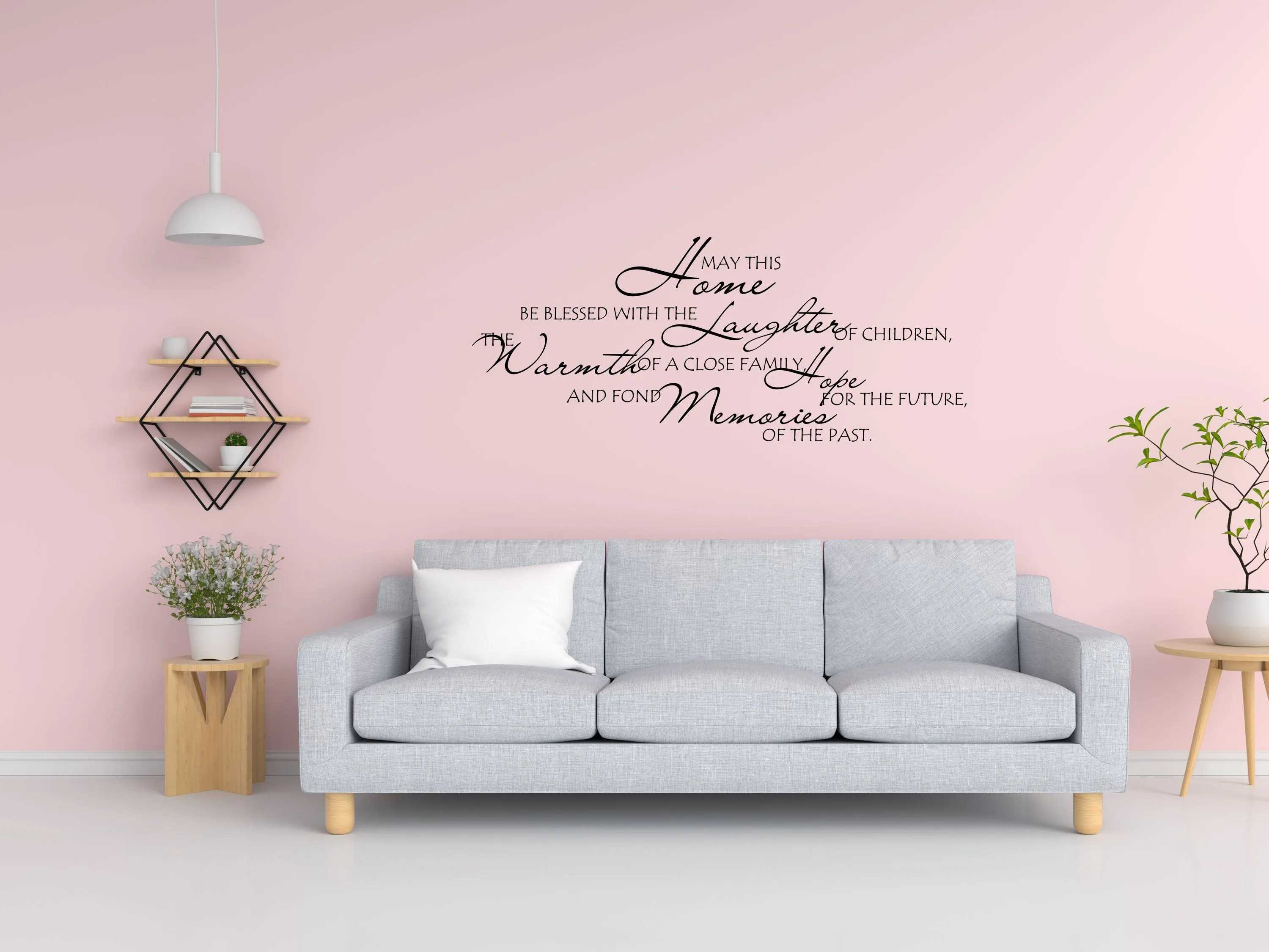 Blessed Home Quote Bedroom Wall Sticker