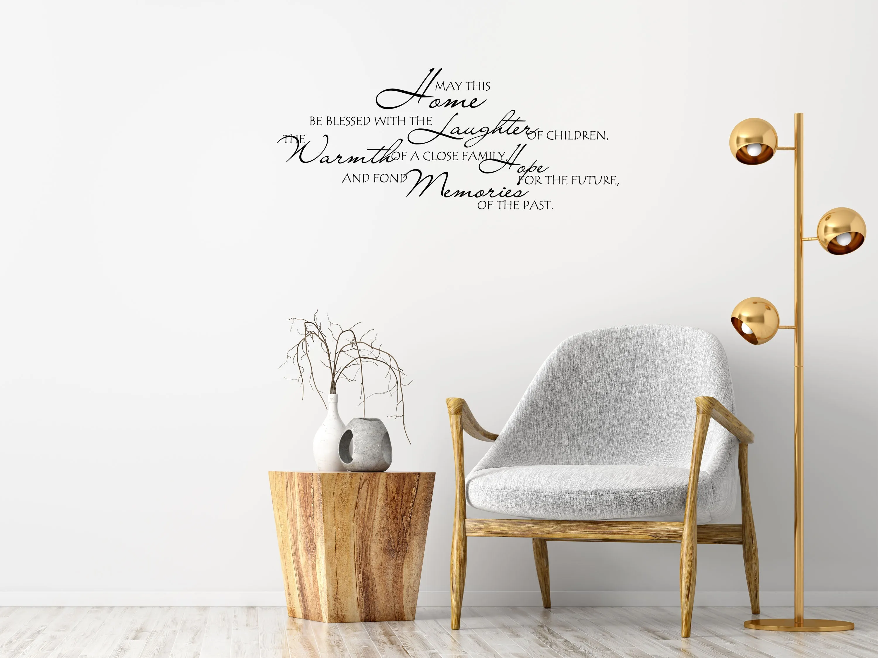 Blessed Home Quote Bedroom Wall Sticker