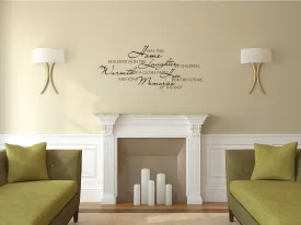 Blessed Home Quote Bedroom Wall Sticker