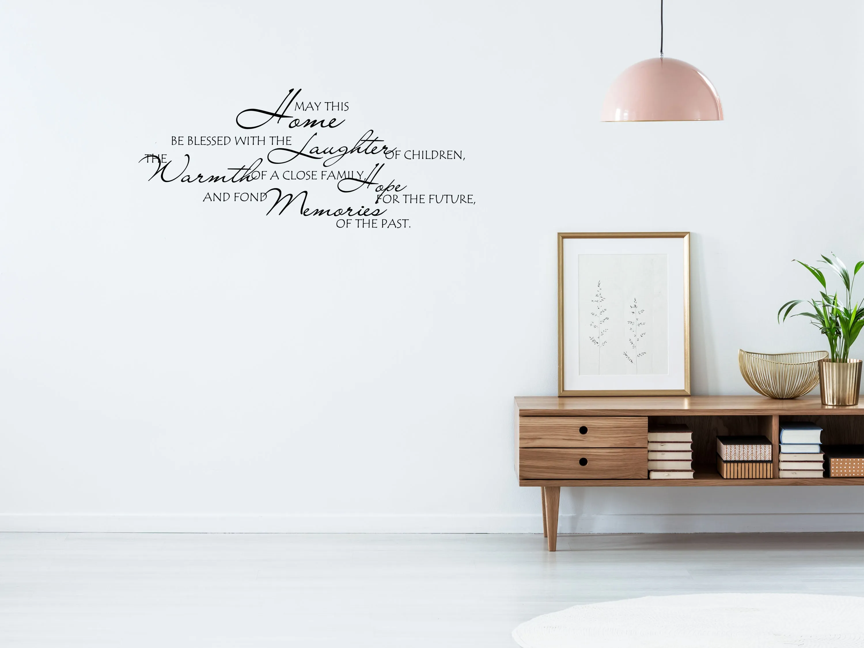 Blessed Home Quote Bedroom Wall Sticker