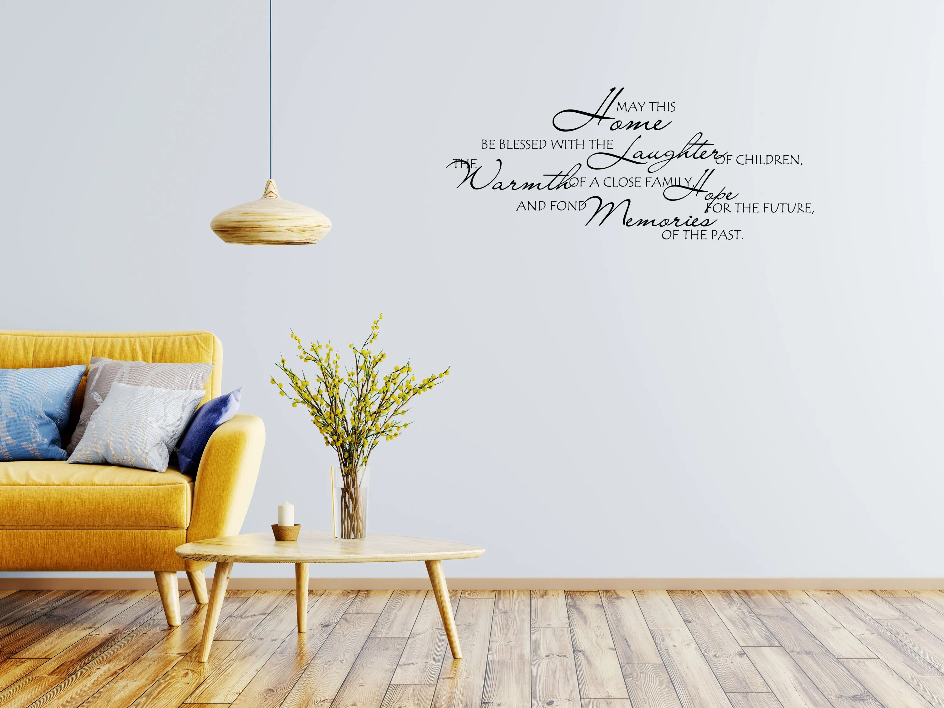 Blessed Home Quote Bedroom Wall Sticker