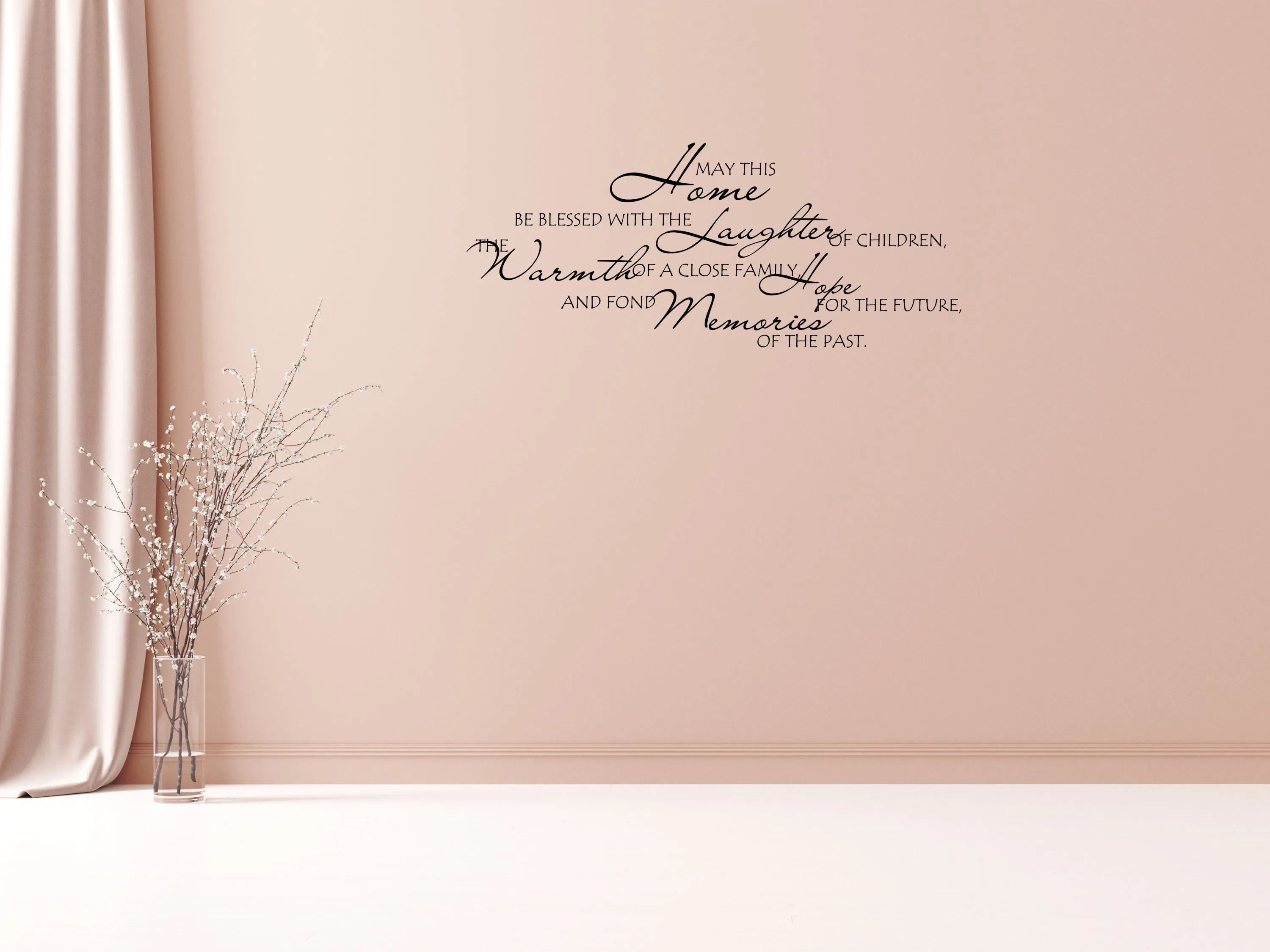 Blessed Home Quote Bedroom Wall Sticker