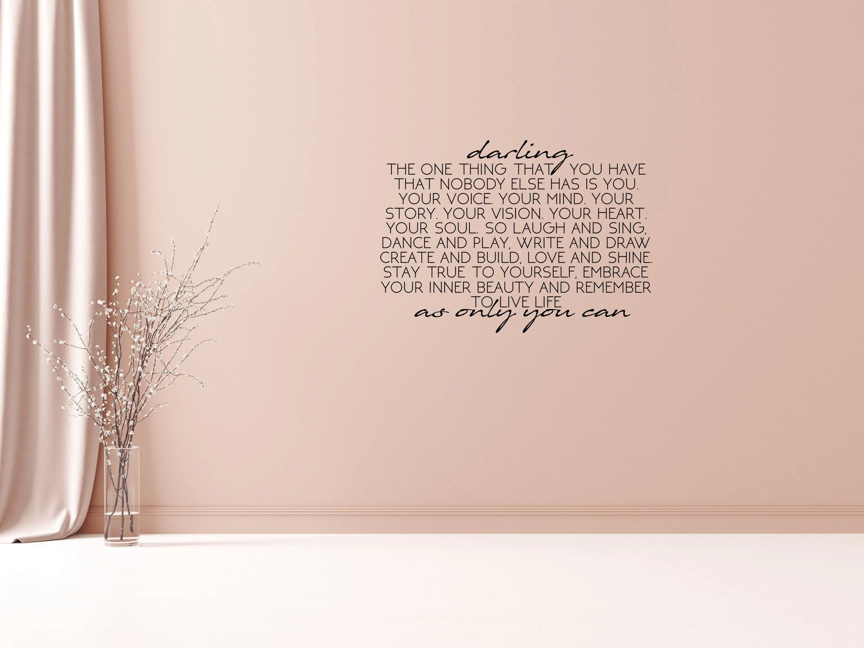 Darling Removable Wall Decal