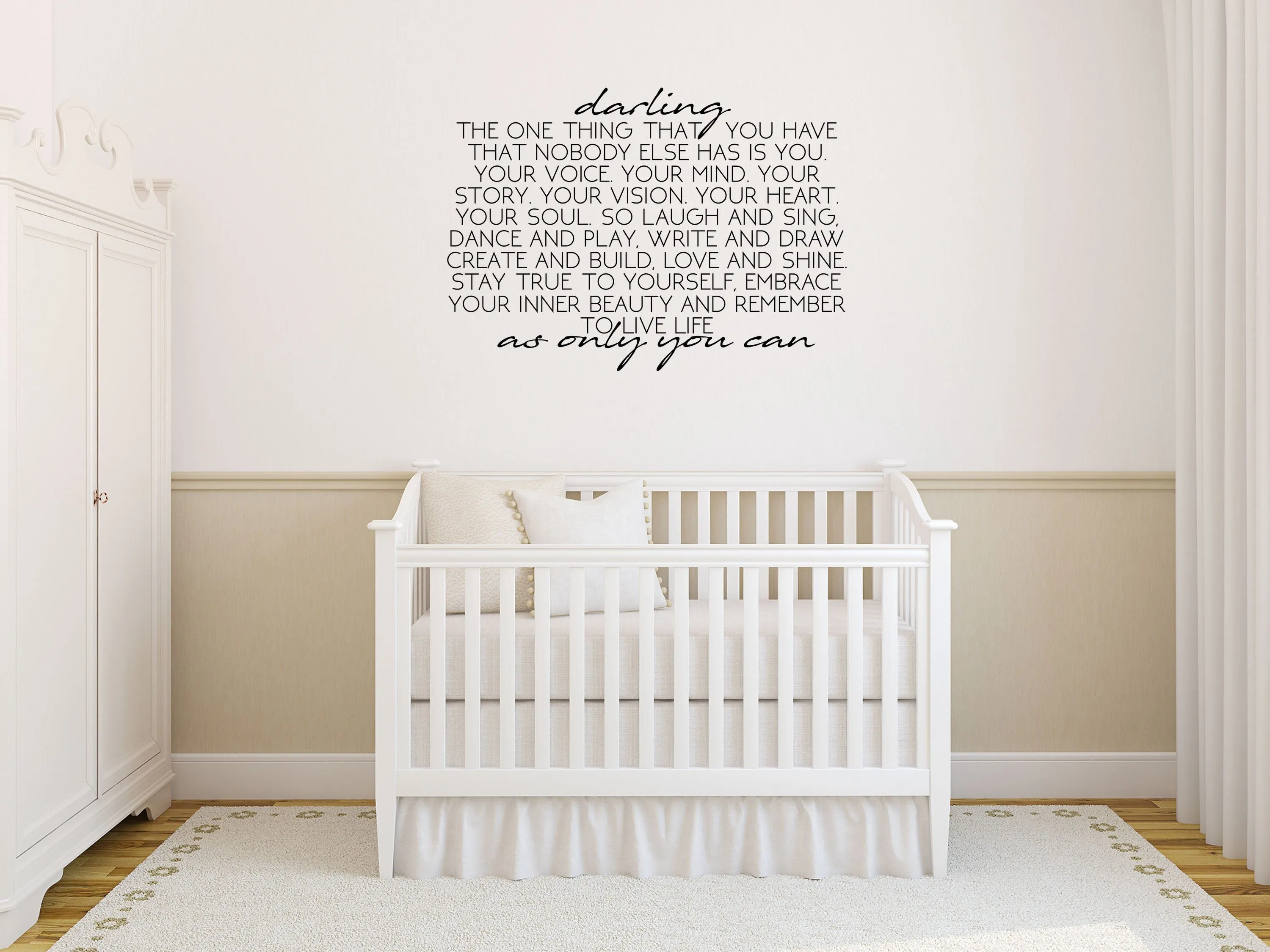 Darling Removable Wall Decal