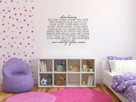 Darling Removable Wall Decal