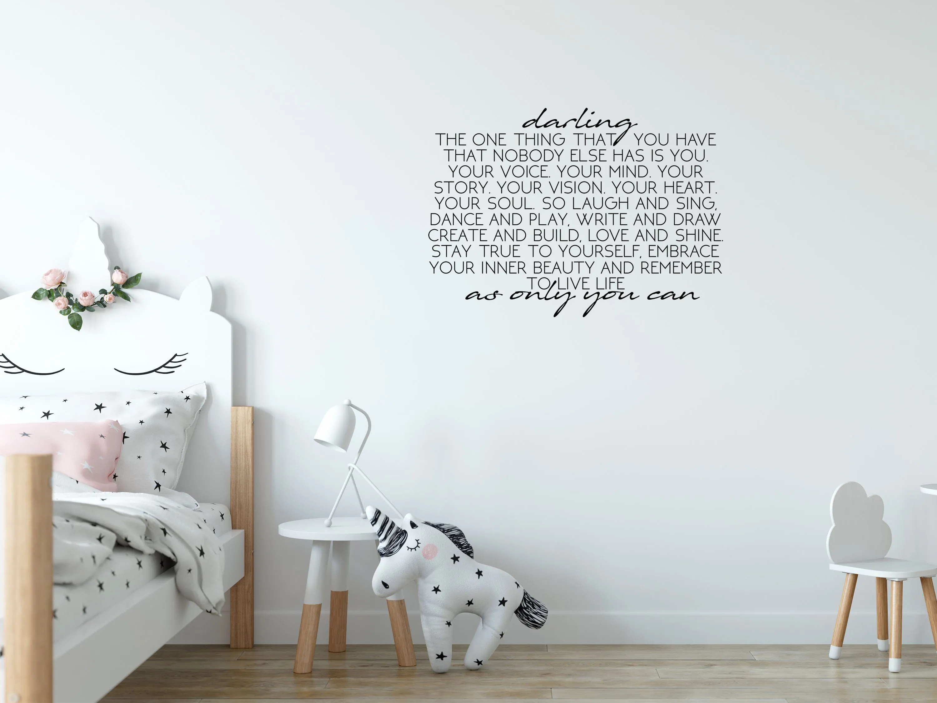 Darling Removable Wall Decal