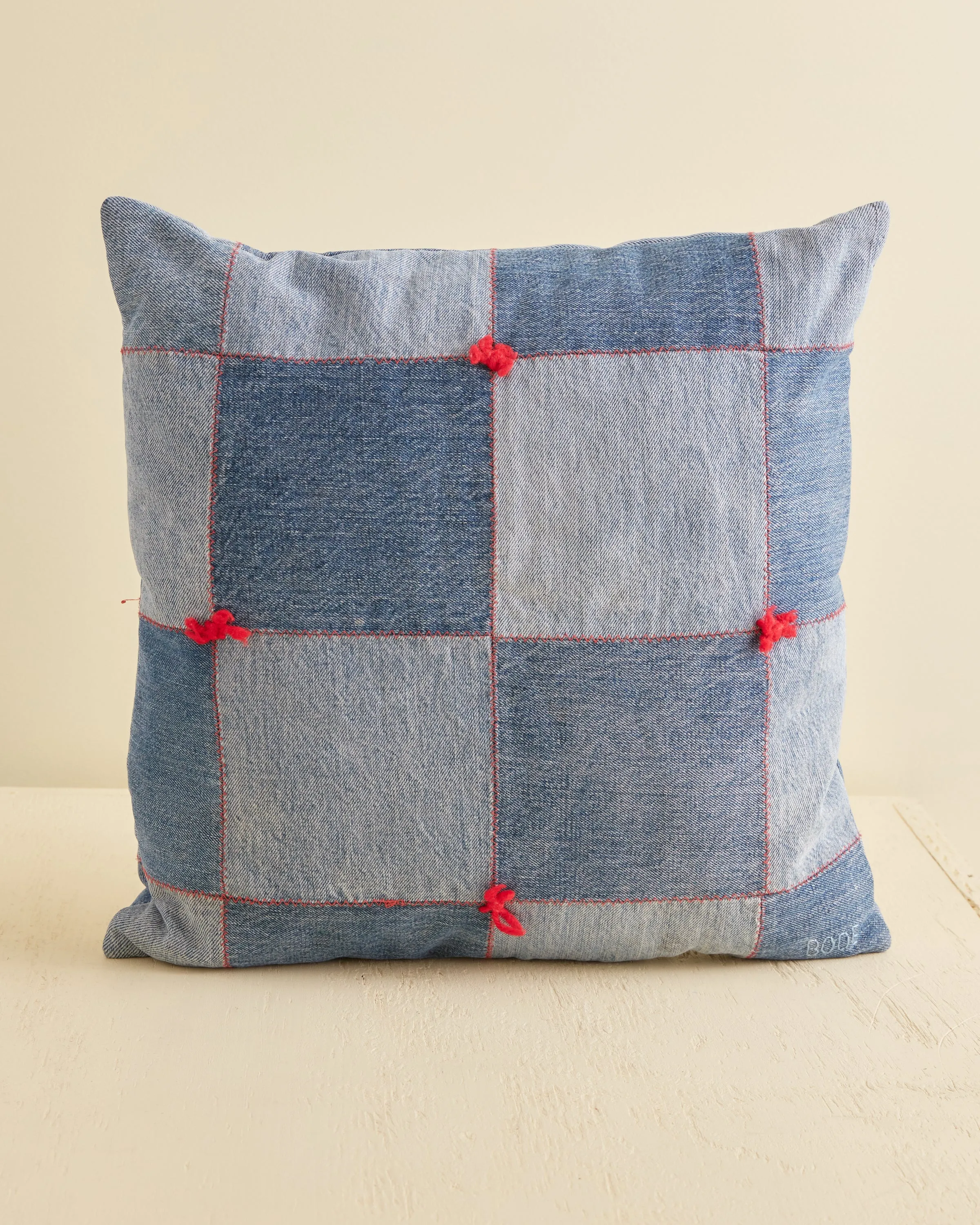 Denim Hand-Tie Pillow