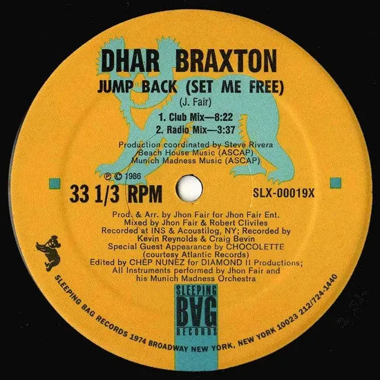 Dhar Braxton - Jump Back (Set Me Free) (12") (VG )