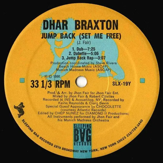 Dhar Braxton - Jump Back (Set Me Free) (12") (VG )