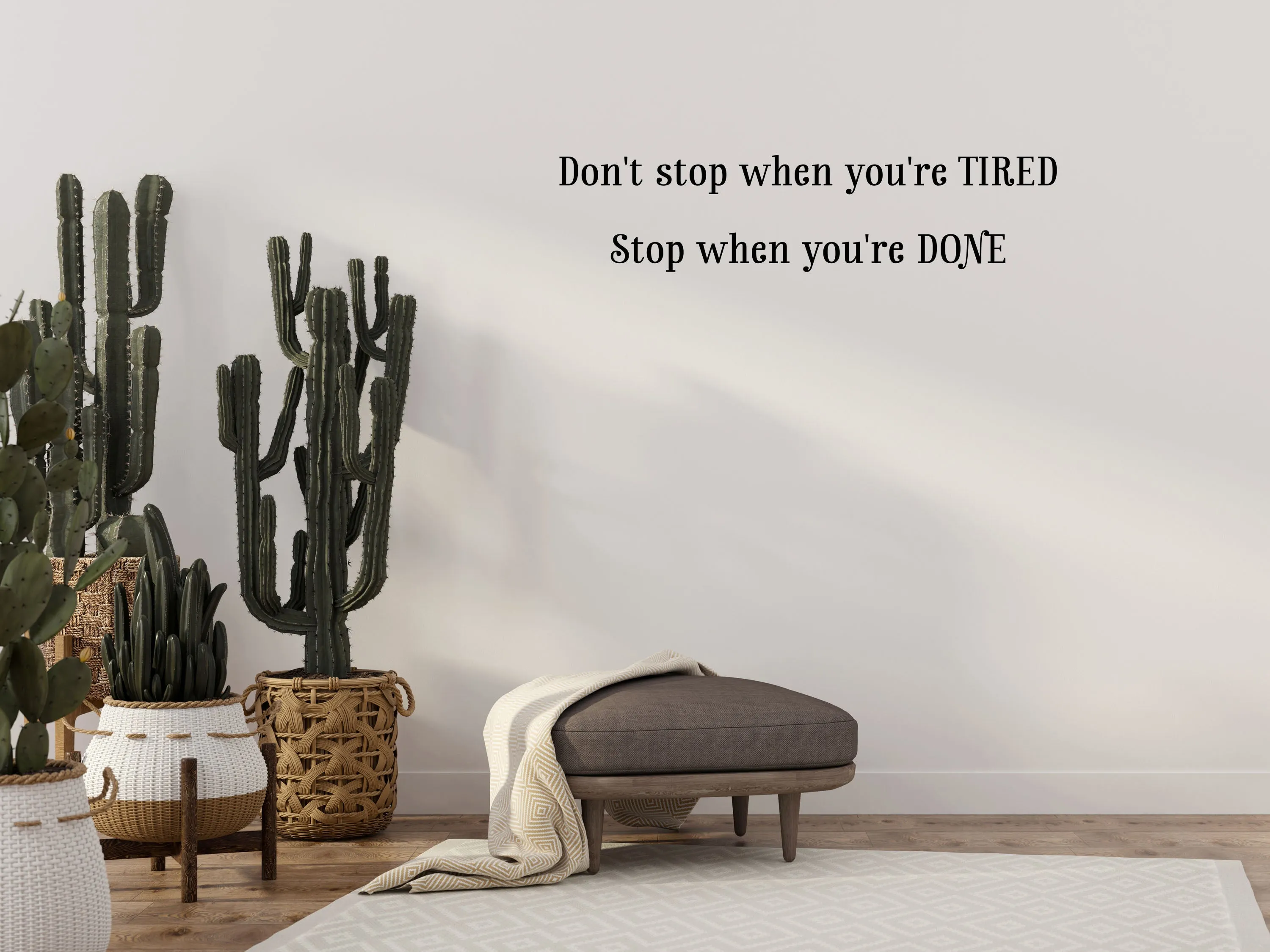 Don't Stop When You're Tired Stop When You're Done Wall Decal