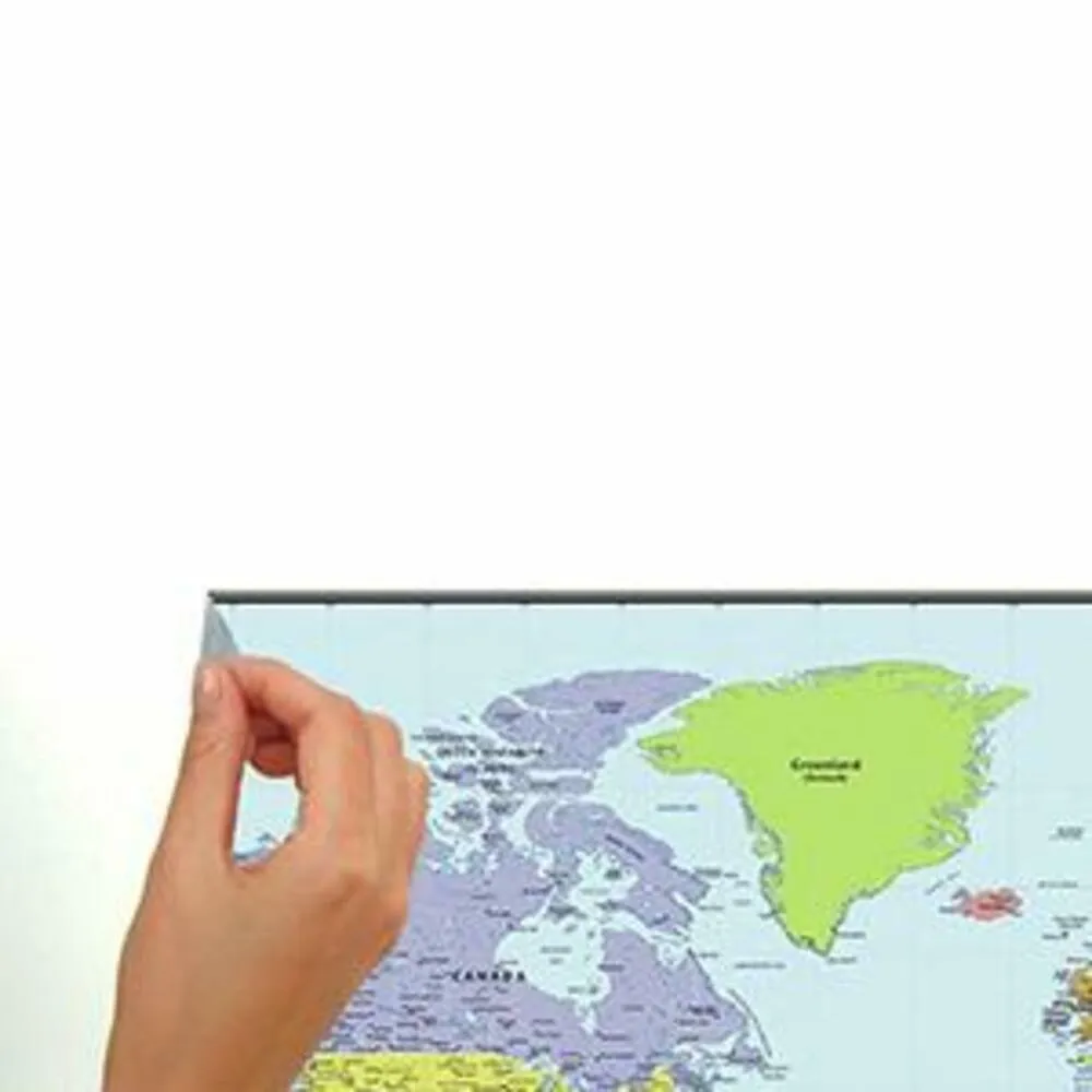 Dry Erase World Map Giant Wall Decal