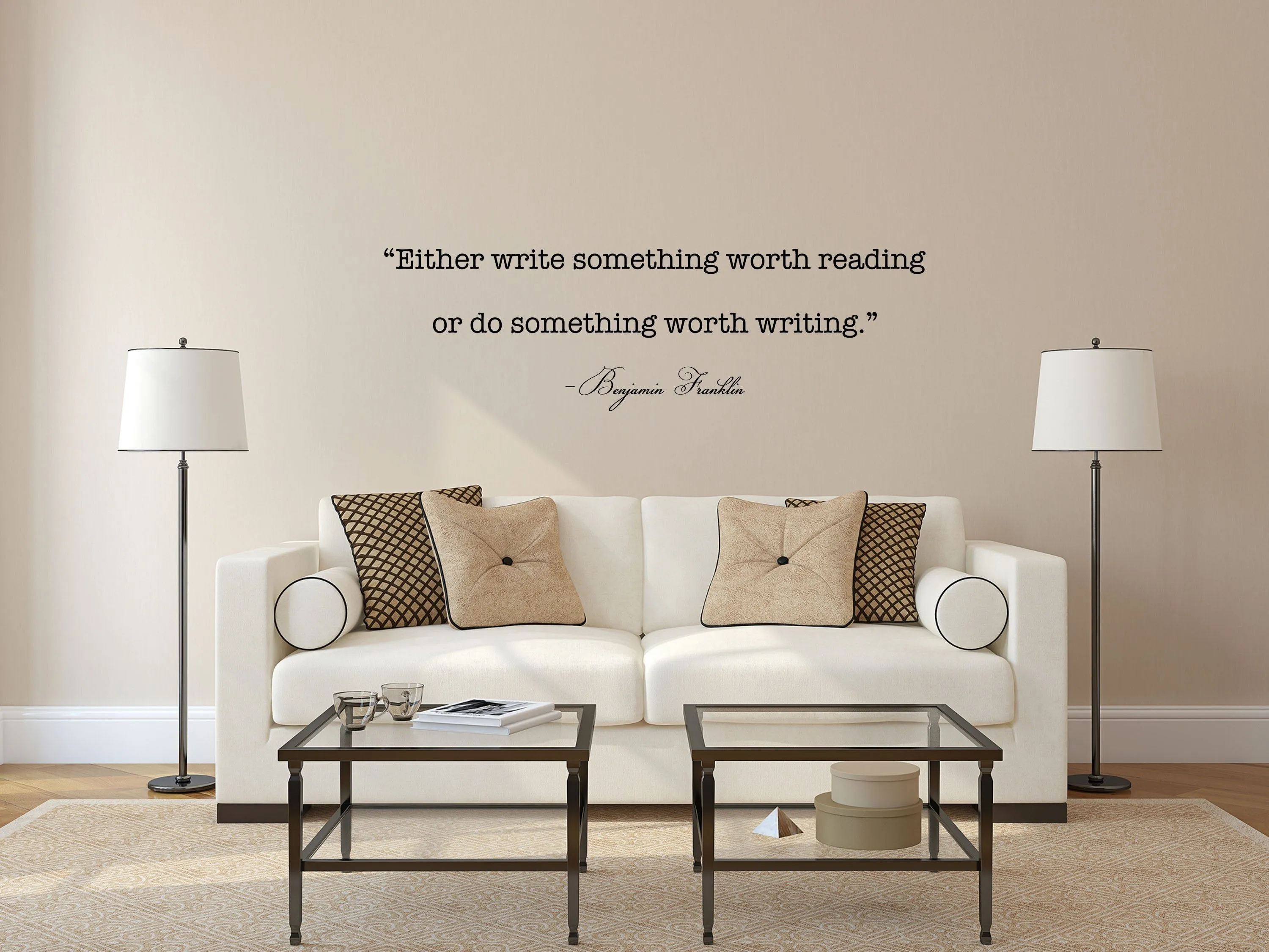 Either Write Something Worth Reading Wall Decal