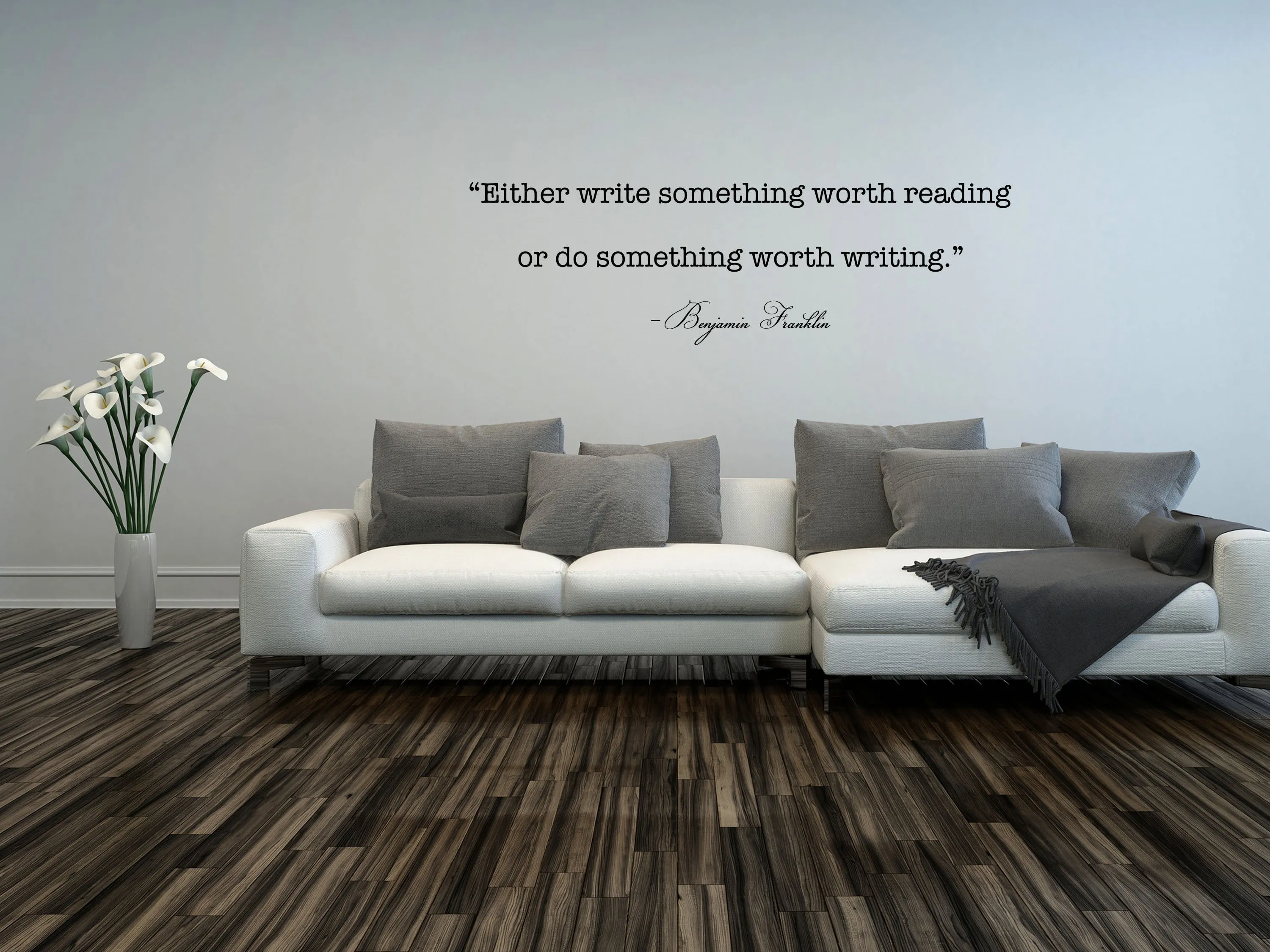 Either Write Something Worth Reading Wall Decal