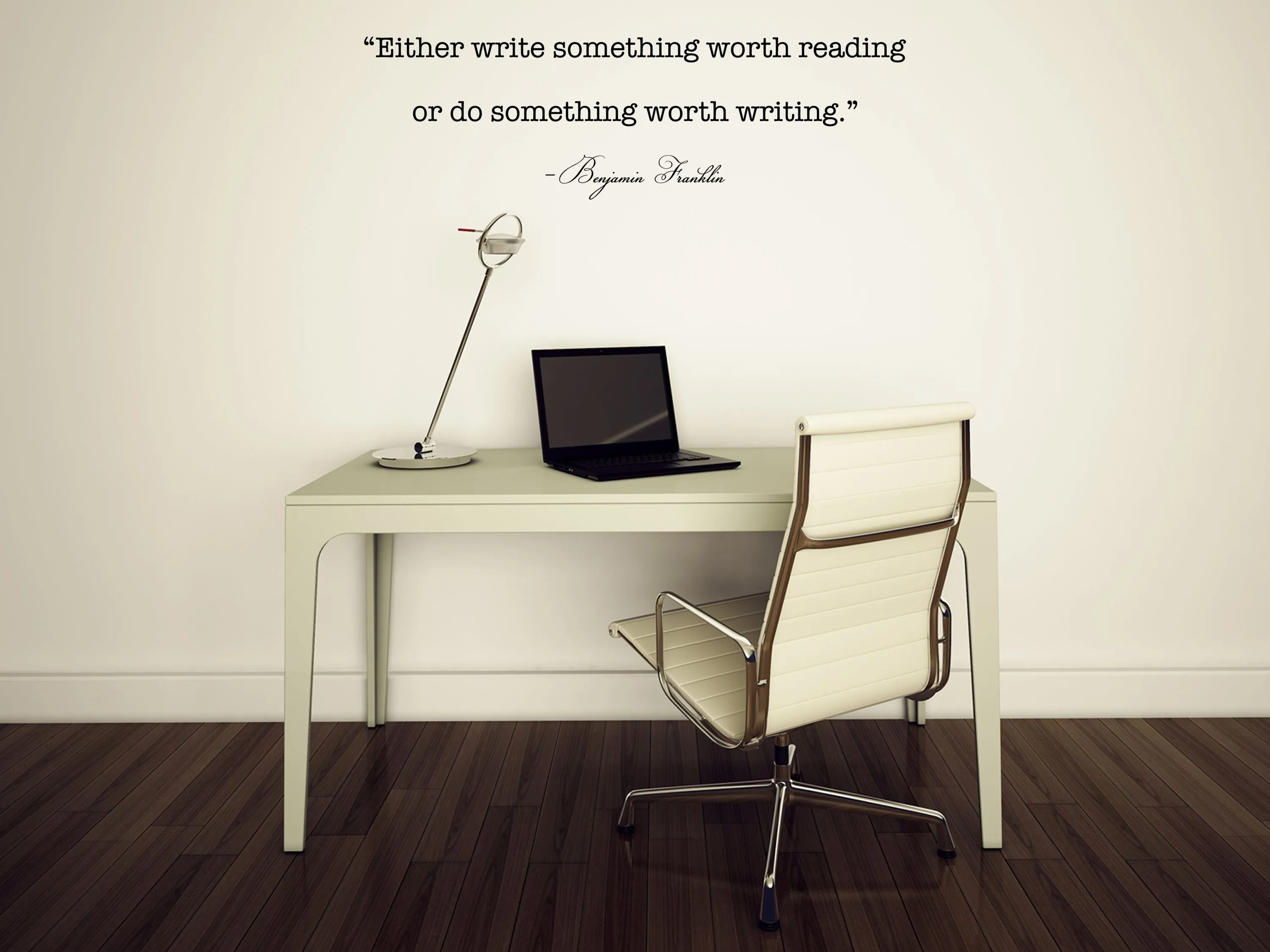 Either Write Something Worth Reading Wall Decal