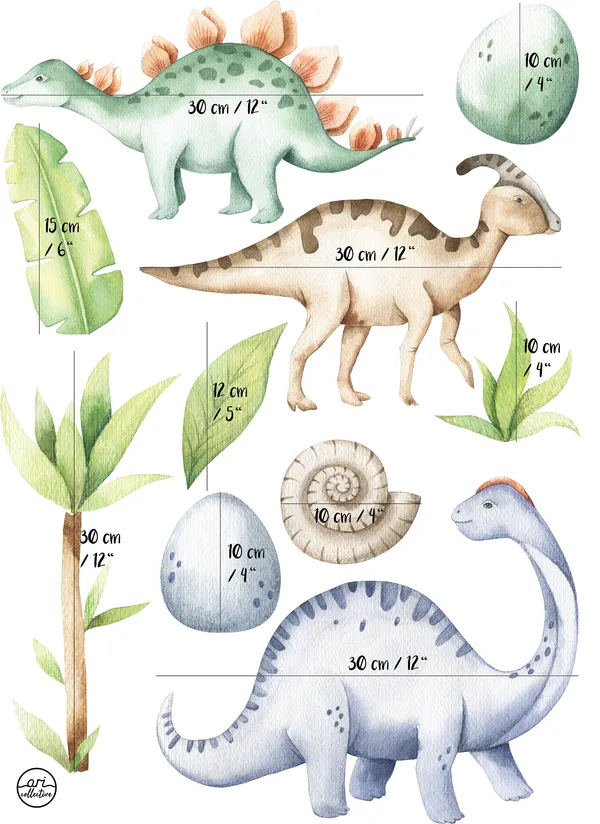 Fabric Wall Decals - Dinosaurs Stegosaurus