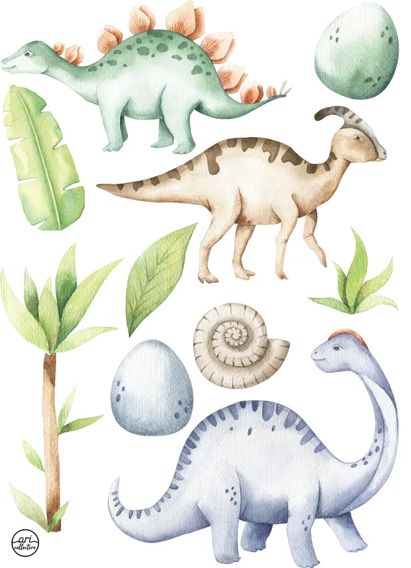 Fabric Wall Decals - Dinosaurs Stegosaurus