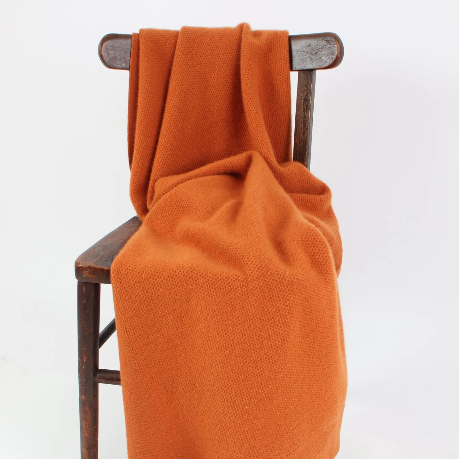 Fine Honeycomb Knit Wool Blanket