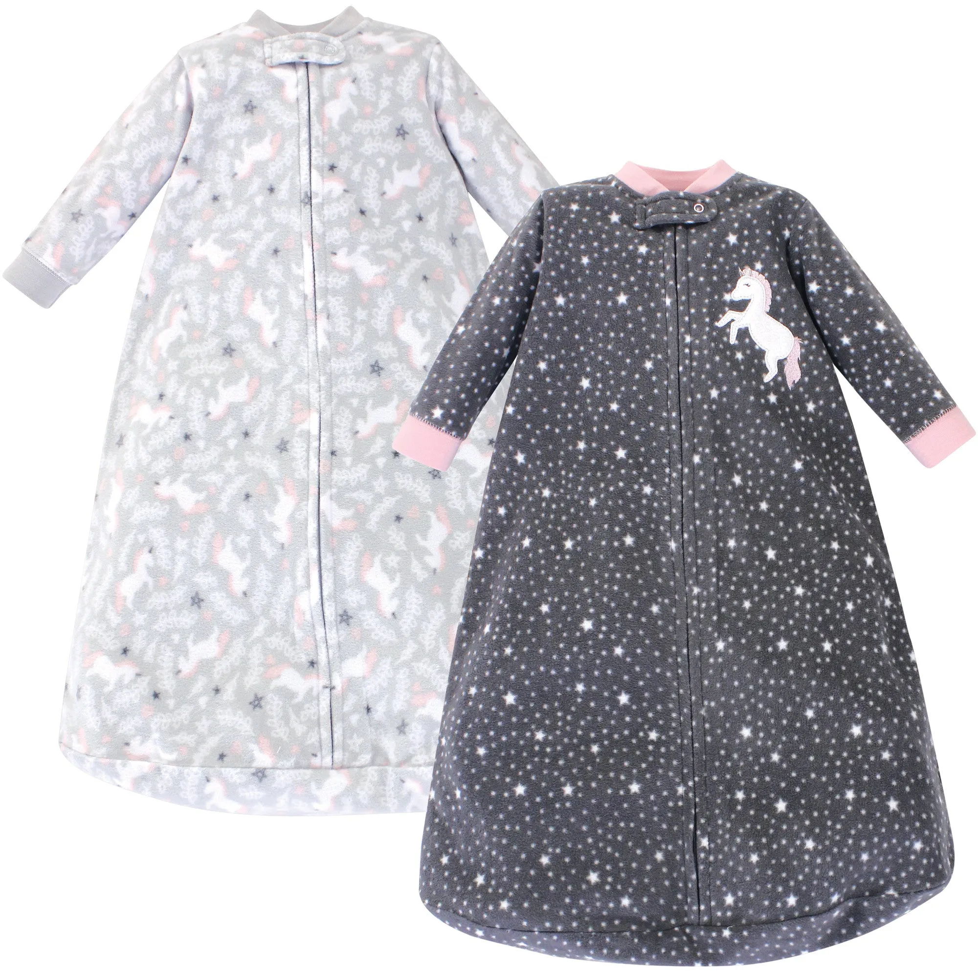 Hudson Baby Long-Sleeve Fleece Sleeping Bag, Whimsical Unicorn