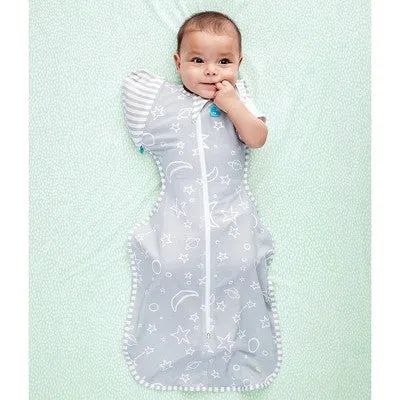 Love To Dream Swaddle Up Transition Bag Silky-Lux Swaddle Wrap - Moon and Stars Gray - L