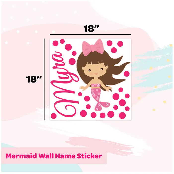 Mermaid Wall Name Sticker