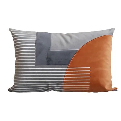 Modern Steel Blue and Gray Throw Cushion