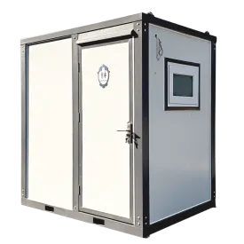 Portable Toilet with Shower Curtain Style