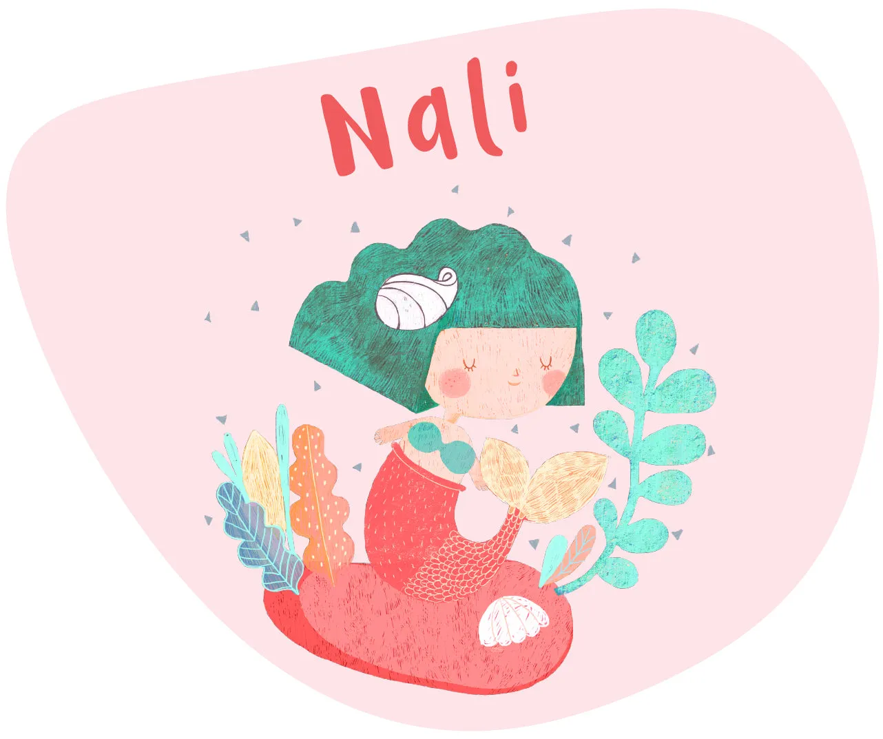 "Mermaid with oyster" wall sticker