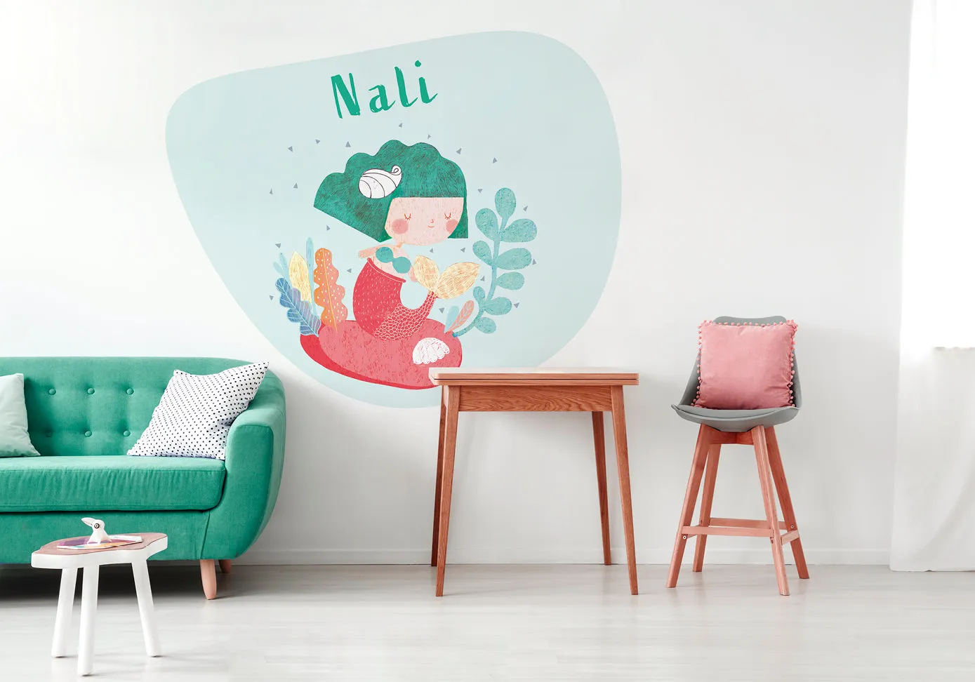 "Mermaid with oyster" wall sticker