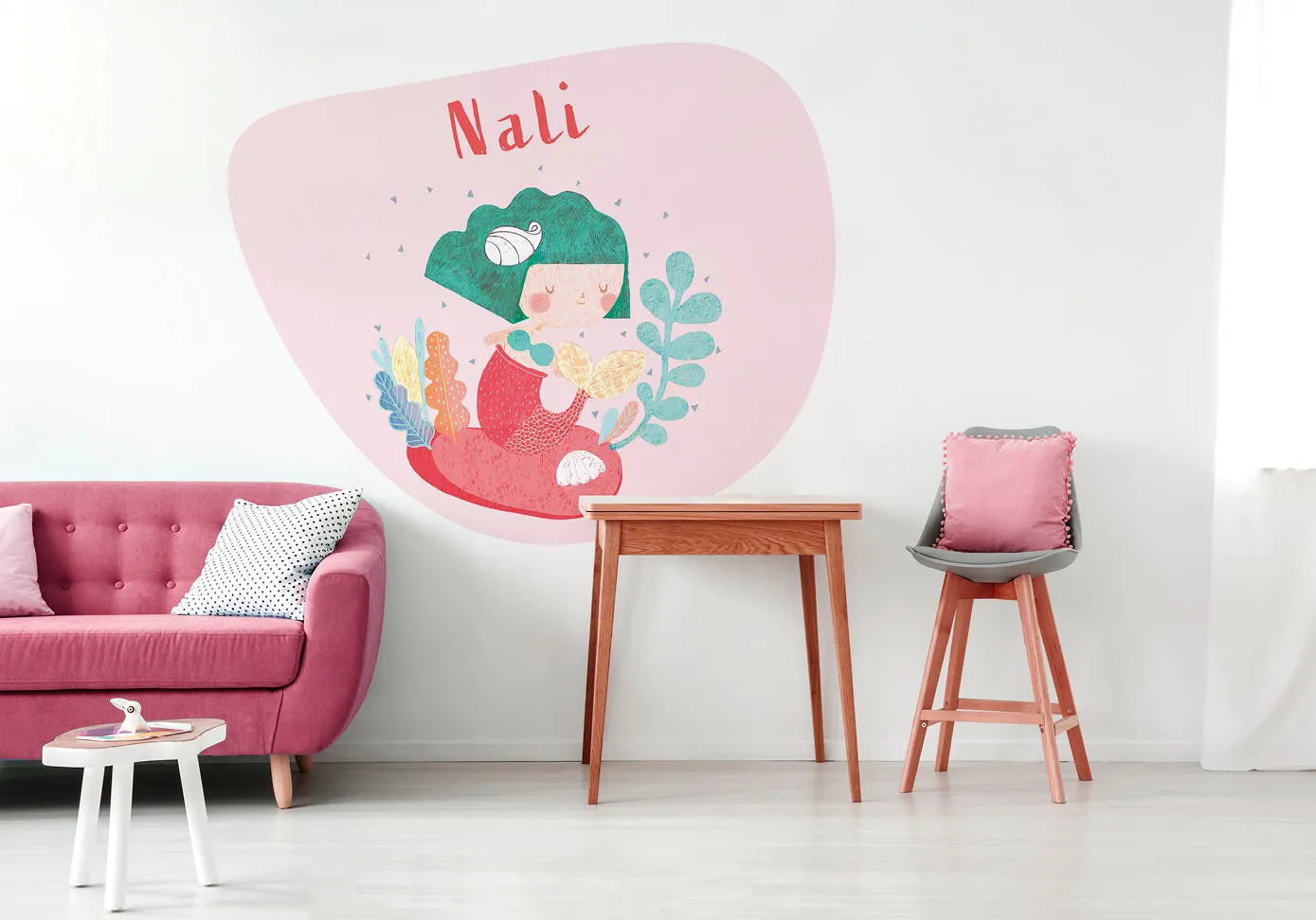 "Mermaid with oyster" wall sticker