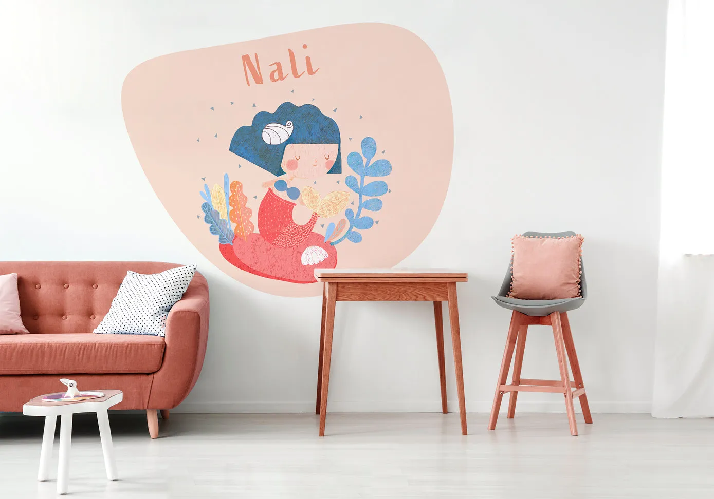"Mermaid with oyster" wall sticker