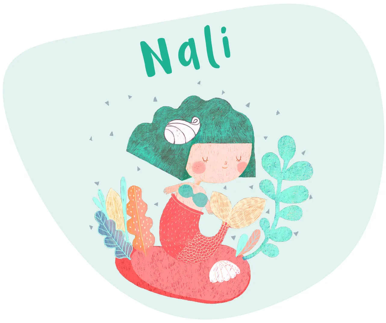 "Mermaid with oyster" wall sticker