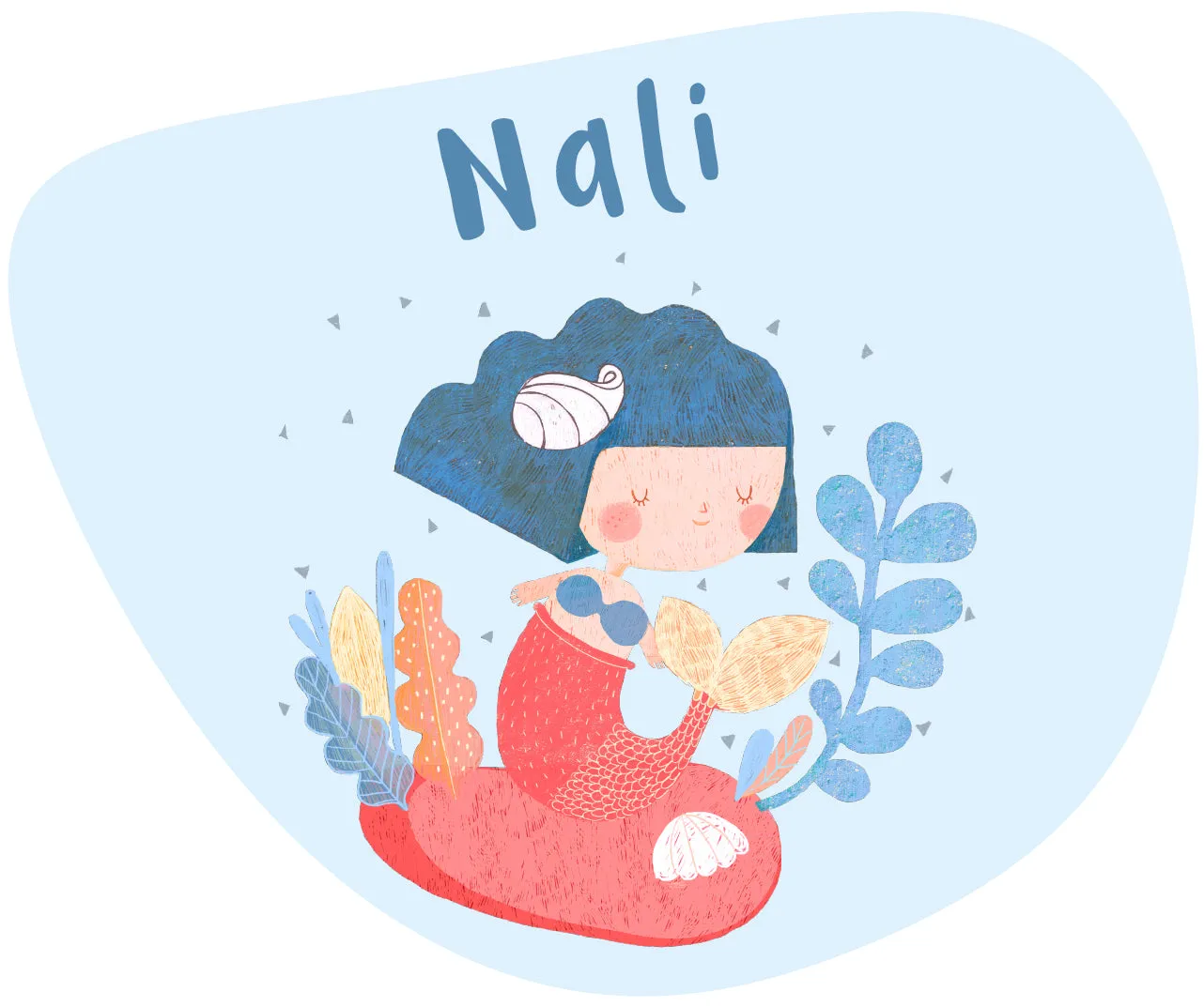 "Mermaid with oyster" wall sticker