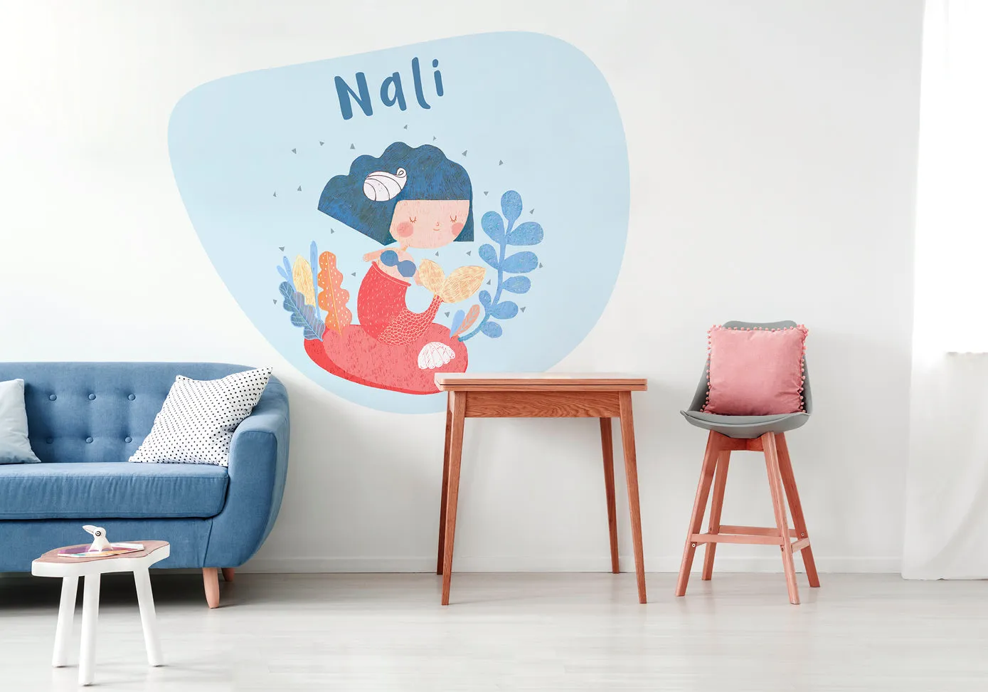 "Mermaid with oyster" wall sticker