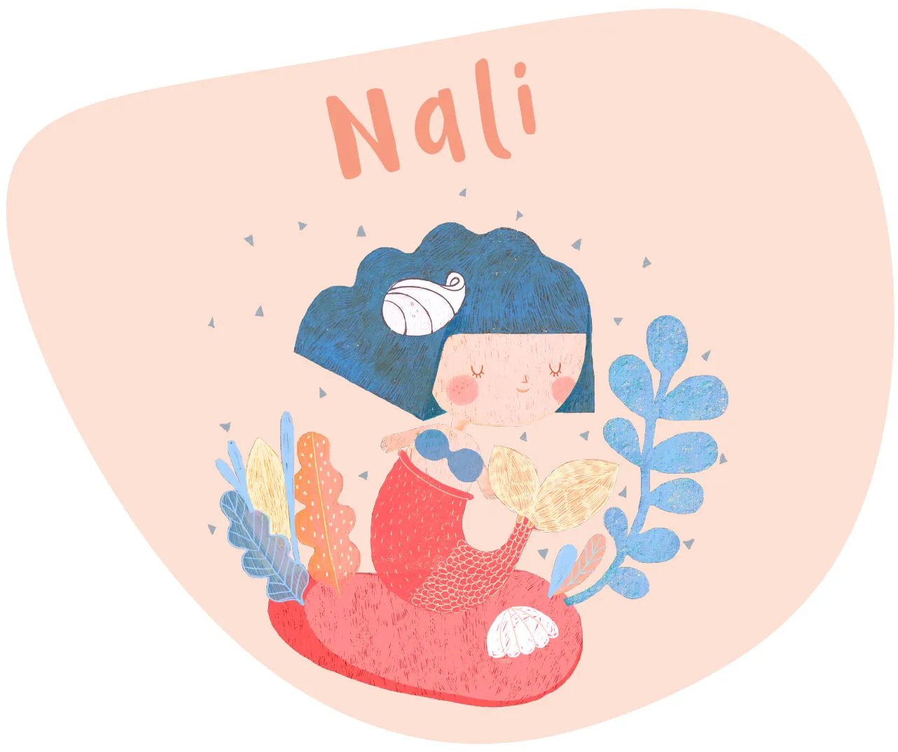 "Mermaid with oyster" wall sticker