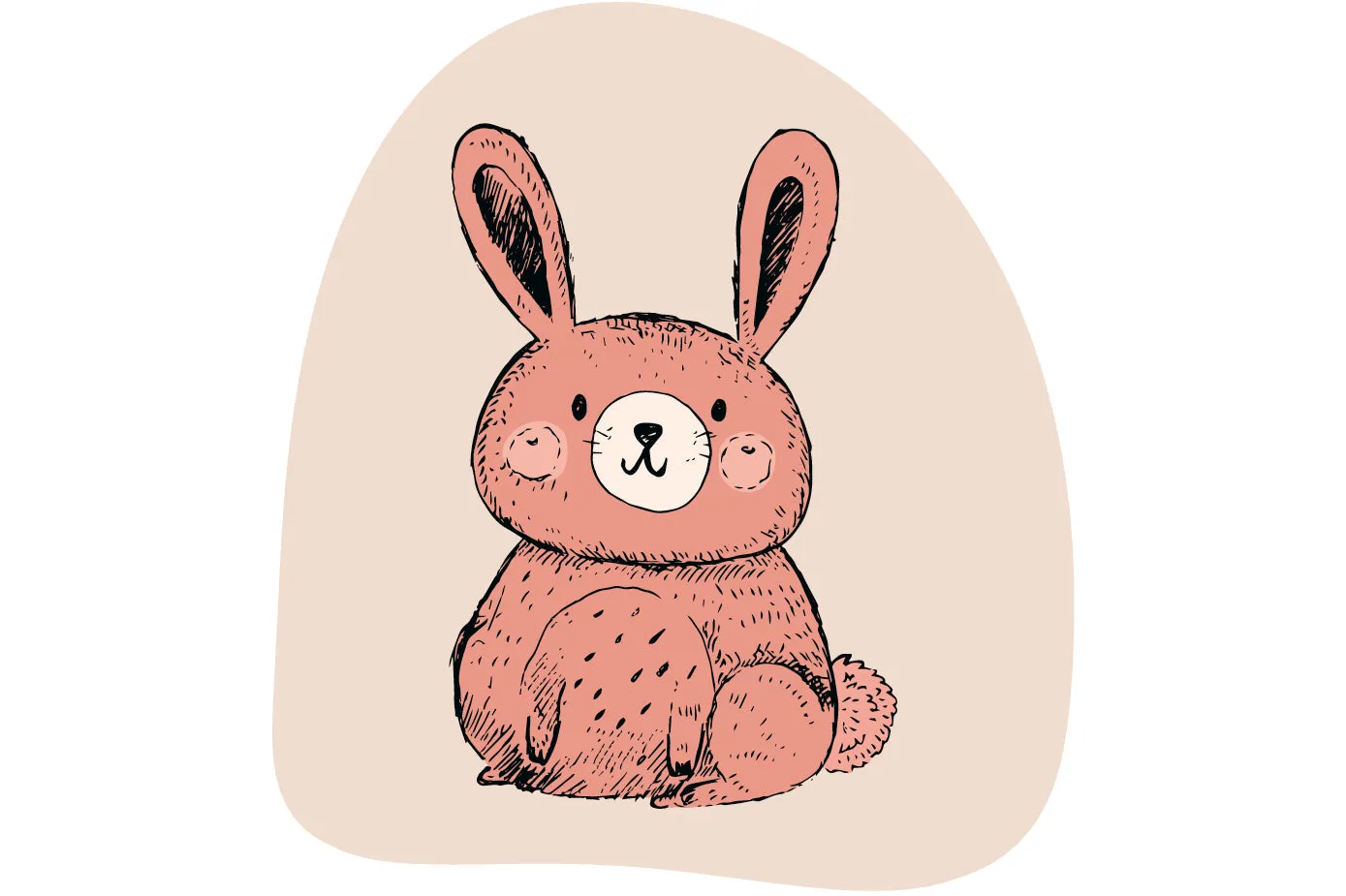"Pink bunny" wall sticker