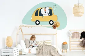 "Riding tiger" wall sticker