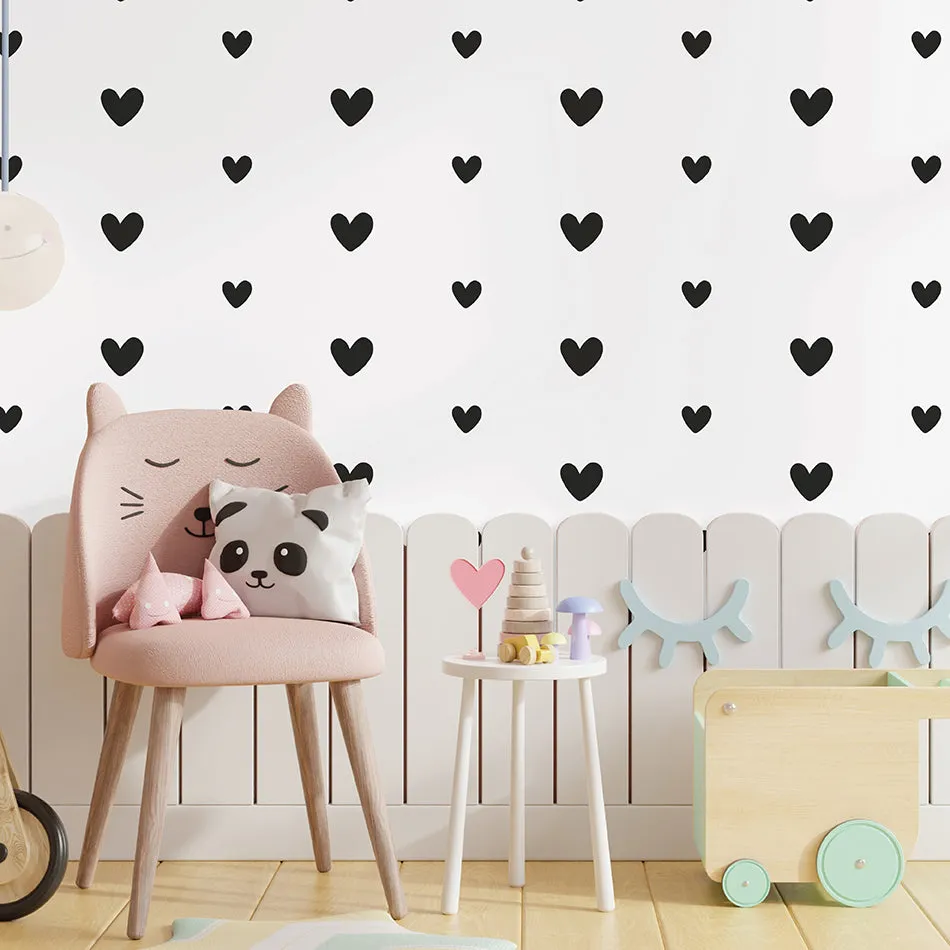 Reusable Wall Decals - Wall of Hearts
