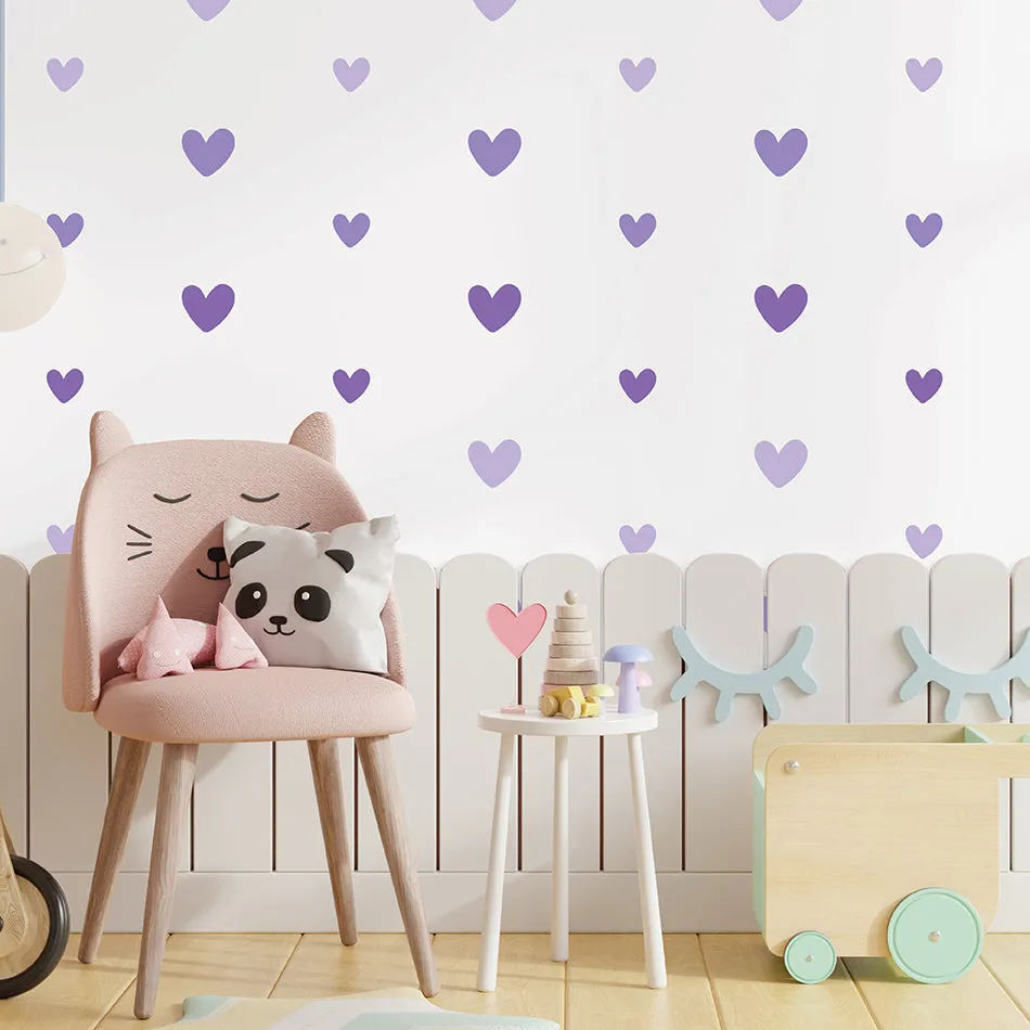 Reusable Wall Decals - Wall of Hearts