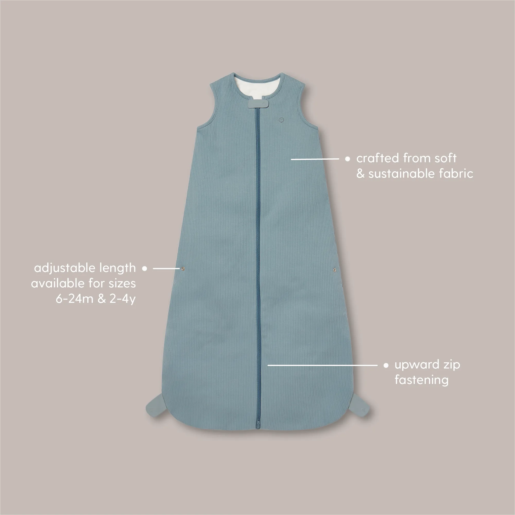 Ribbed Front Opening Sleeping Bag 1.5 TOG