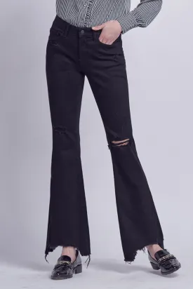 Stretch Denim Flare leg Jean