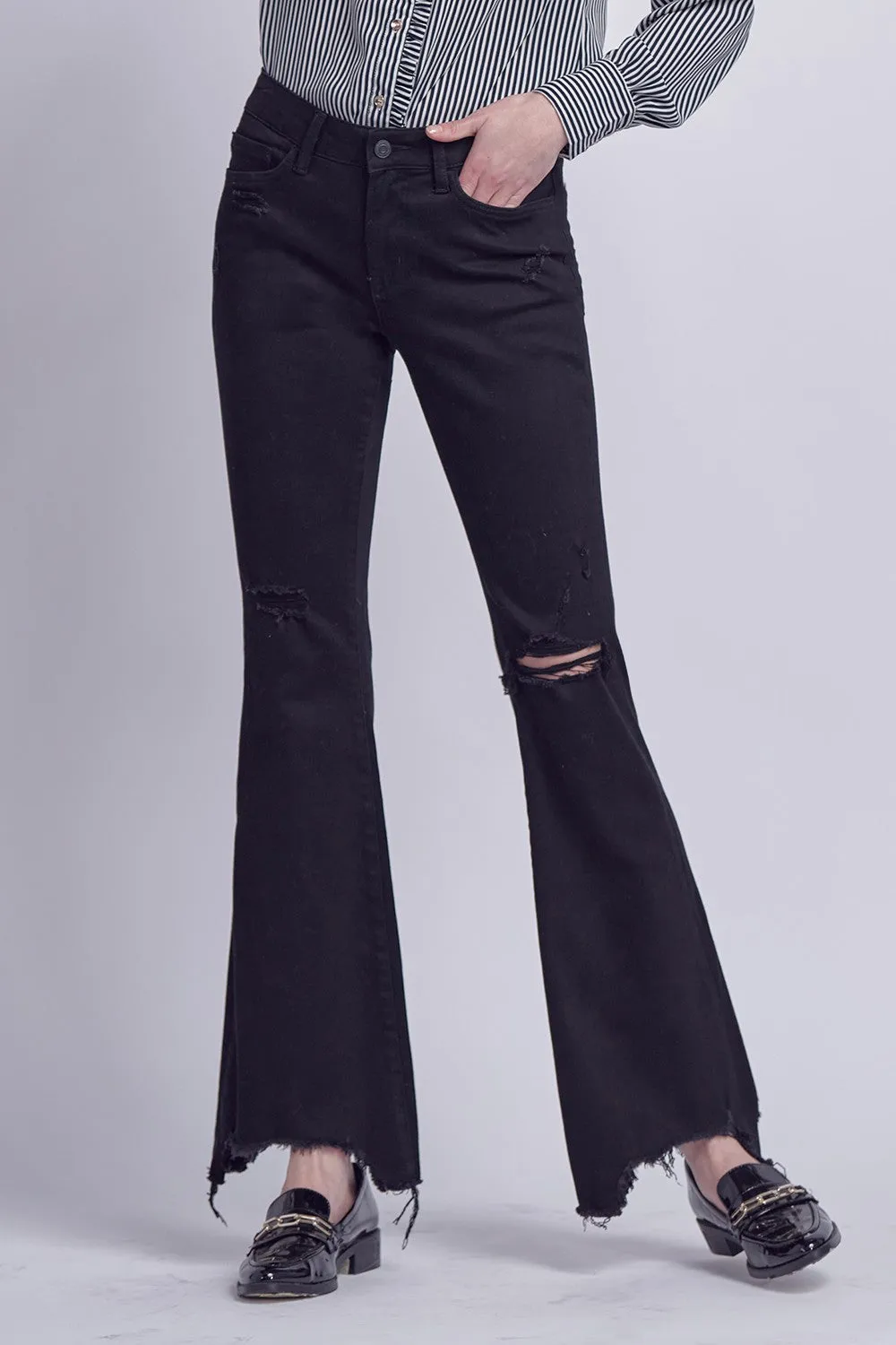Stretch Denim Flare leg Jean