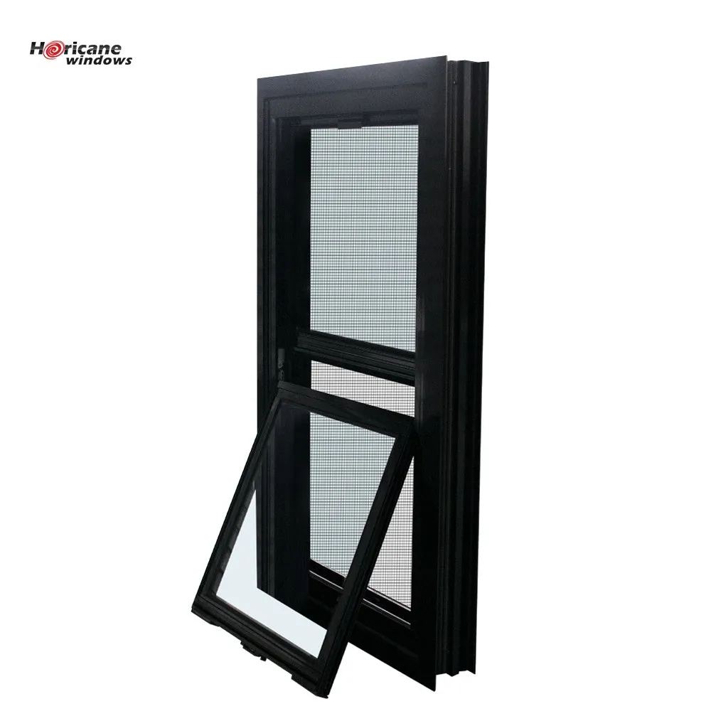 Superhouse Australian standard aluminium frame single double hung sliding glass windows for sale