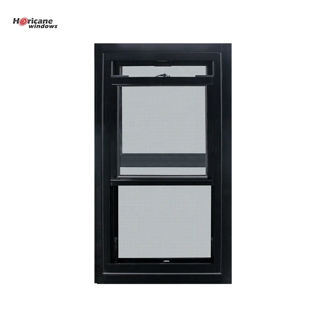 Superhouse Australian standard aluminium frame single double hung sliding glass windows for sale