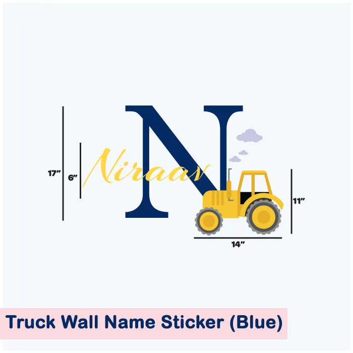 Truck Wall Name Sticker (Blue)