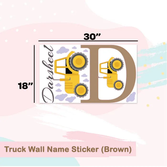 Truck Wall Name Sticker (Blue)