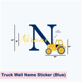 Truck Wall Name Sticker (Blue)