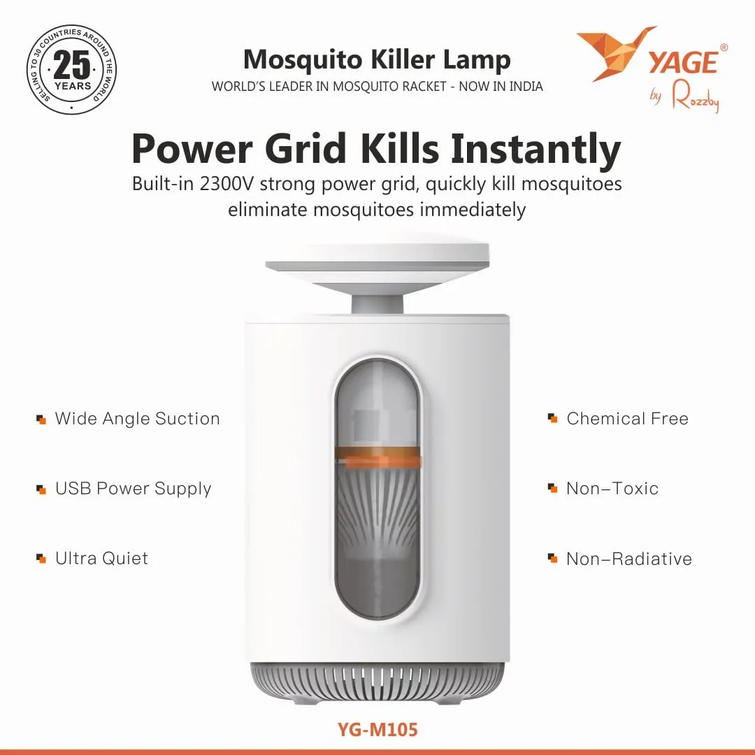 YAGE by Rozzby YGM105 Mosquito Killer Lamp with Timer Mosquito Control - 6 Months Warranty : White